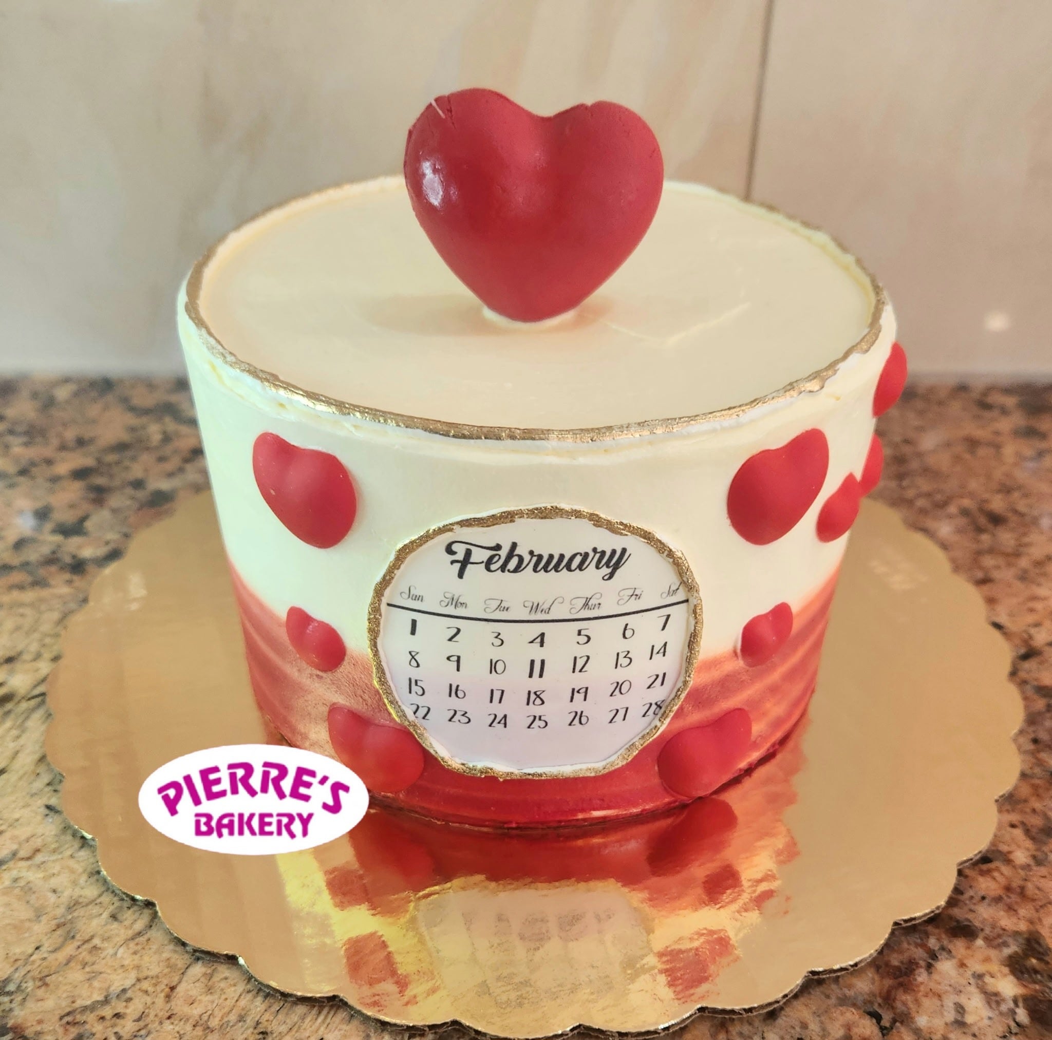 Valentine's Calendar Cake