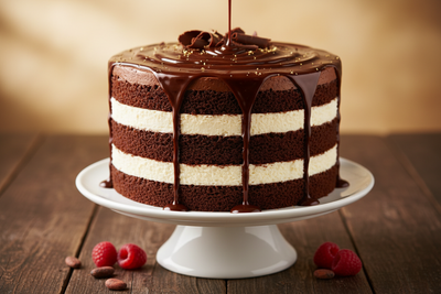 Chocolate cheesecake cake 6